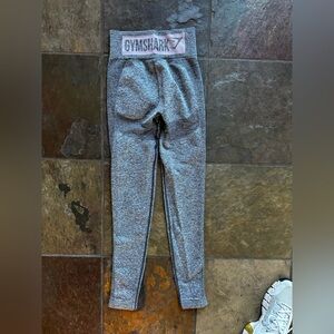 Heather Gray Leggings with Slim Fit and Elastic Waistband